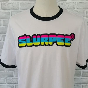 Camiseta Slurpee 7 Eleven Ringer Logo Neón Estilo Retro Camiseta Para Hombre Talla XL - Imagen 1 de 6