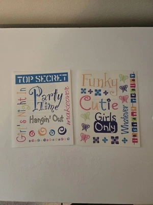 Creative Memories Set de 2 Cutie Girls Noche Fiesta Álbum de Recortes Pegatinas Rosa Púrpura Foto 1 de 4