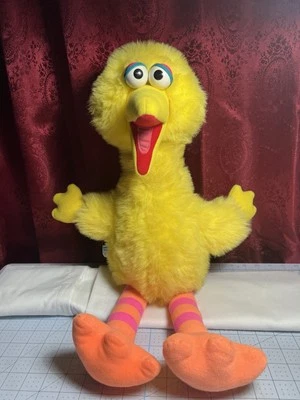 Tirador de peluche de colección Sesame Street Talking Big Bird 1986 ¡Funciona bien! Foto 1 de 4