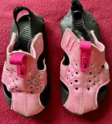 Nike Water Shoes Sunray Protect 2 Fireberry Pink Toddler Girl's Sandals-Size 6C - Image 1 of 4