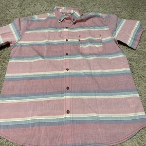 Levis Redtab Mens Button Up Large Striped  Short Sleeve - Picture 1 of 7