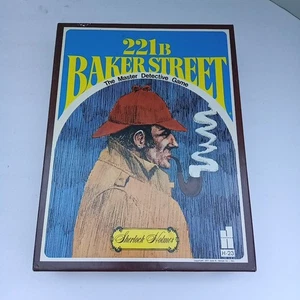 221B BAKER STREET SHERLOCK HOLMES H-23 1977 VINTAGE BOARD GAME COMPLETE - Picture 1 of 14