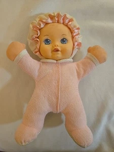 Vntg Playskool ALL PINK Sleeper My Very Soft Baby Girl Squeaker Lovey Doll 10" - Imagen 1 de 15