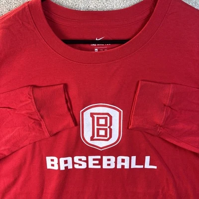 Bradley Braves NIKE Baseball Shirt Adult Size S-2XL Red Long Sleeve NCAA NWOT - Image 1 of 4