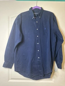 Ralph Lauren blaues lässiges Button-Down-Hemd für Herren - Large 0200 - Bild 1 von 5