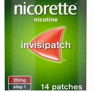 1 month (2x14) Nicorette Invisipatch Patches 25mg Step 1 Long Expiry - Picture 1 of 1