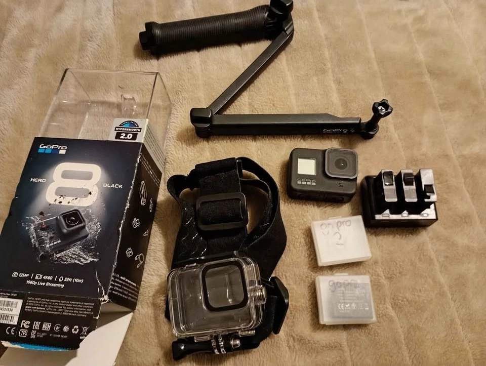 GoPro Hero 8 Black 4K Ultra HD Action Camera with Some Other Accessories (Used) - Image 1 of 4