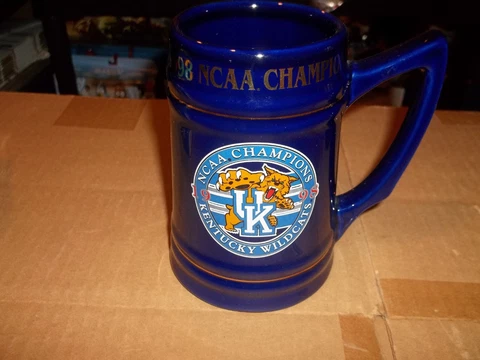 1998 NCAA University of Kentucky Wildcats Champions, Ceramic Beer Mug Stein Cover