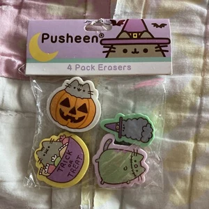 Pusheen Halloween 4 Pack Erasers Brand New In Package - Picture 1 of 3