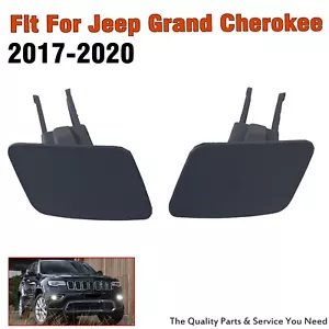 1Pair Headlight Washer Nozzle Cover Cap for Jeep Grand Cherokee 2017-2020 - Foto 1 di 10