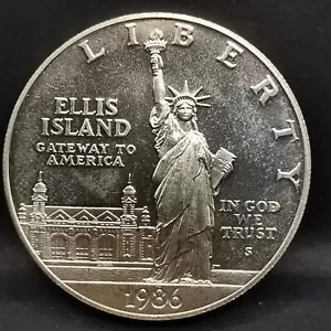 1 DOLLAR 1986 S SAN FRANCISCO SILBER 900‰ FREIHEITSSTATUE USA / SILVER - Bild 1 von 2