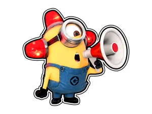 #940 Siren Minion Animado Dibujos Animados Pegatina Impermeable Vinilo Calcomanía Troquelada Coche - Imagen 1 de 1