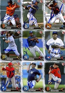 KEVIN KRAMER SIGNED 2016 BOWMAN PROSPECT ROOKIE CARD MIKE AUTO