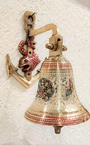 Anchor Brass Door Temple Bell for Gate Entrance Decorative Bell for Home Office - Picture 1 of 6