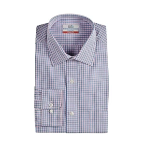 Camisa de vestir Croft & Barrow para hombre cuello pread rosa azul varios cuadros L 16 34/35 - Imagen 1 de 1