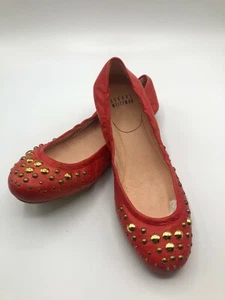 STUART WEITZMAN FLATS! Dotsalot Pimento Sable Nappa Orange Flats Size 5 NIB :) - Picture 1 of 5