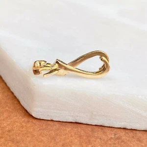 14KT Gelbgold Anhänger Verstärker Plättchen für Halsketten, Anhänger NEU Hänger 4mm - Bild 1 von 10