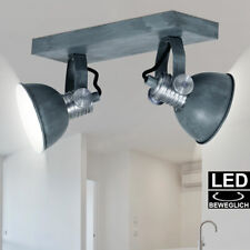 LED Industrie Stil Decken Lampe Spots beweglich Schlaf Zimmer Wand Leuchte grau