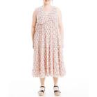 Max Studio Damen-Midi-Kleid mit Blumenmuster abgestuft Surplice Plus BHFO 4323