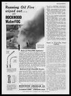 1942 Rockwood Sprinkler Worcester Ma Oil Fire Photo N20 Waterfog Nozzle Print Ad
