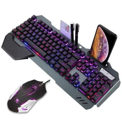 Mechanical feel Gaming Keyboard and Modes RGB Backlight Wired Keyboard - Image 1 of 4