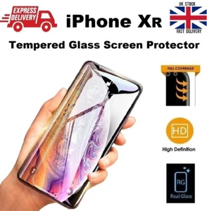 Full Edge-to-Edge VERO Vetro Temperato Protezione Schermo per iPhone Xr TRASPARENTE - Foto 1 di 10