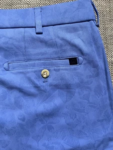 PETER MILLAR CROWN SPORT MENS SALEM FLORAL SHORTS BLUE BONNET SIZE 40 - Picture 1 of 12