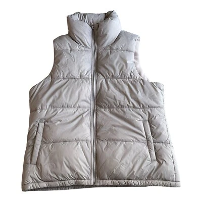 Old Navy  Puffer Full Zip Frost Free Puffer  Khaki Vest Girls Size Large - Image 1 of 4