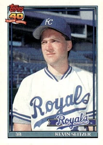 1991 Topps #695 Kevin Seitzer - Kansas City Royals - Bild 1 von 2