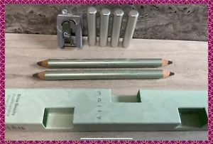 Mally Brow Beauty Double-Ended Brow Pencil Duo + Sharpener *SABLE* BNIB - Picture 1 of 8