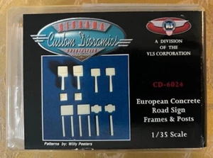 Custom Dioramics #CD-6024: European Concrete Road Sign Frames & Posts,1/35 Scale - Picture 1 of 1