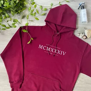 Established 1934 - 90th Birthday Hoodie, Gift for Grandad, Roman Numerals, 843 - Picture 1 of 7
