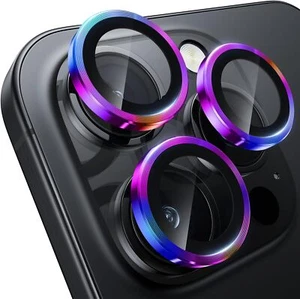 Protector de lente de cámara de vidrio templado anillo de metal para iPhone 16 16 Pro Max 16 Plus - Imagen 1 de 12