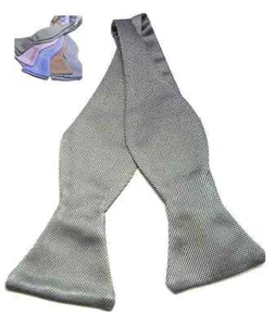 PAPILLON DA FARE uomo grigio SETA cravatta a farfalla possibile abbinata a fazzo - Imagen 1 de 2