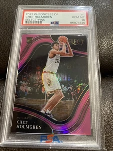PSA 10 Gem CHET HOLMGREN 2022 SELECT PINK PRIZM #1 RC ROOKIE OKC THUNDER - Imagen 1 de 4