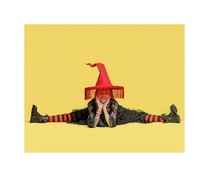 Red Lolita Witch Hat with Fringe Gothic Halloween Cosplay Witchy Costume Accesso - Picture 1 of 5