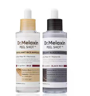 Dr. Melaxin Peel Shot Rice Exfoliating&Black Rice Exfoliating Essence-2 bottles - Image 1 of 4