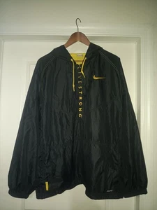 Vintage Nike FIT Livestrong felpa con cappuccio pullover 1/4 zip giacca a vento grande - Foto 1 di 3
