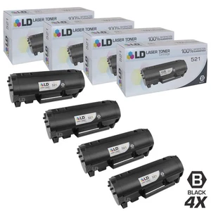 LD Compatible Lexmark 52D1000 4pk Black Toner MS810 MS811 MS812 Series - Picture 1 of 9