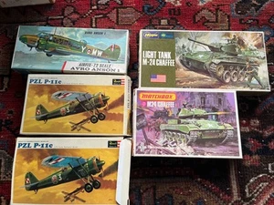 MATCHBOX 1/76 M24 CHAFFEE TANK Hasegawa M-24 vintage window box kit Airfix Avro - Picture 1 of 3