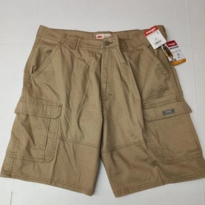 Wrangler Five Star Cargo Shorts Men's Size 40 Khaki Low Stretch Relaxed Fit - Picture 1 of 4
