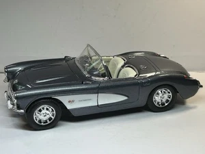 Road Legends 1957 Chevy Corvette Rare Color Metallic Gray 1:18 Die Cast #92018 - Picture 1 of 15