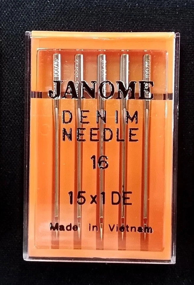 Denim Janome Needle genuino 15x1DE talla: 16/100 paquete de 5 Foto 1 de 1