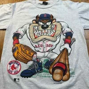 Vintage 90s MLB Boston Red Sox Baseball Looney Tunes Taz Shirt AN43959 - Picture 1 of 2