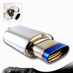 Escape silenciador de soldadura T-304 punta ovalada quemada euro de 5,5"" de ancho entrada de 2,5 - Imagen 1 de 4