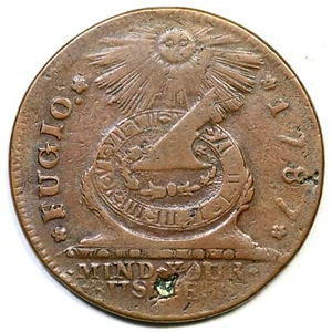 1787 19-SS R-5 Fugio Colonial Copper Coin - Picture 1 of 2