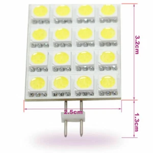 10X Lampadine Led G4 Alta Qualità,16SMD 5050 12vdc Lampadine Led G4 Bianco Caldo - Foto 1 di 4