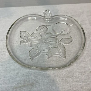 Vintage 1940's Hazel-Atlas Orchard Apple Blossom Snack Plate - Picture 1 of 2