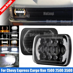 120W 7x6'' 5x7'' LED Headlight Hi-Lo Beam Halo DRL For Jeep Cherokee XJ YJ - Bild 1 von 12