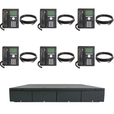 Avaya IP500 Phone System Control Unit w/ 6 Avaya 9508 Phones 1 X DS Station Card - Image 1 of 2